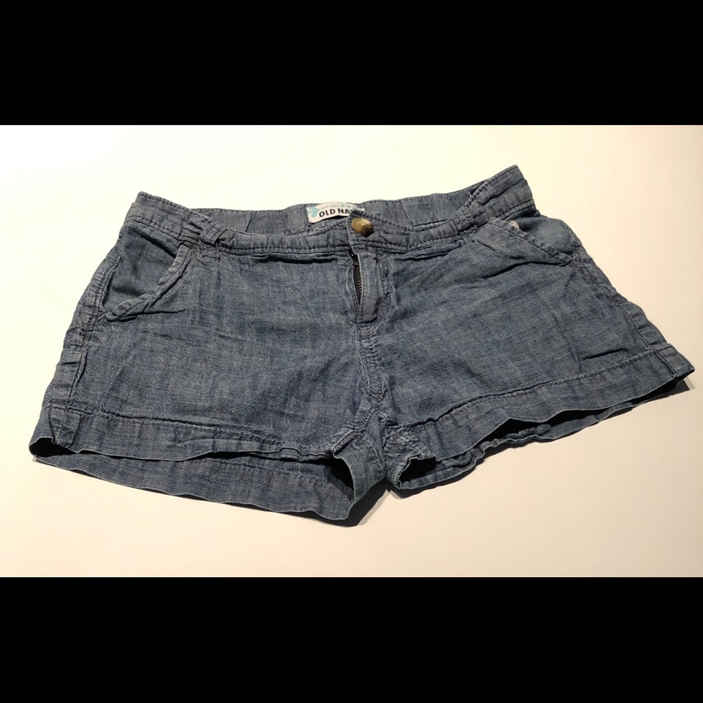 Old Navy Girls' Chambray Pull-On Shorts – Lightweight & Cute